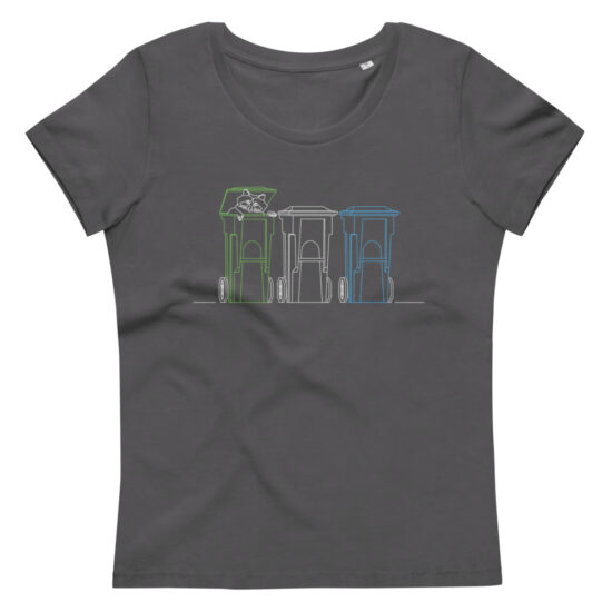 Raccoon: Women's fitted eco tee
