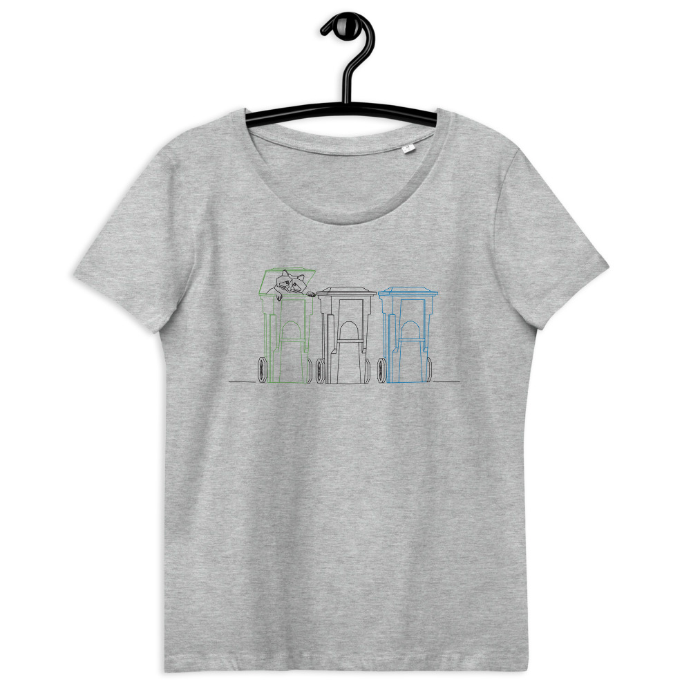 Raccoon: Women's fitted eco tee - Image 5